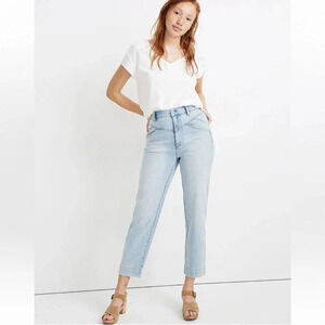 MADEWELL Tapered Yoked Edition Jeans in Fitzgerald Light Wash, Size 26